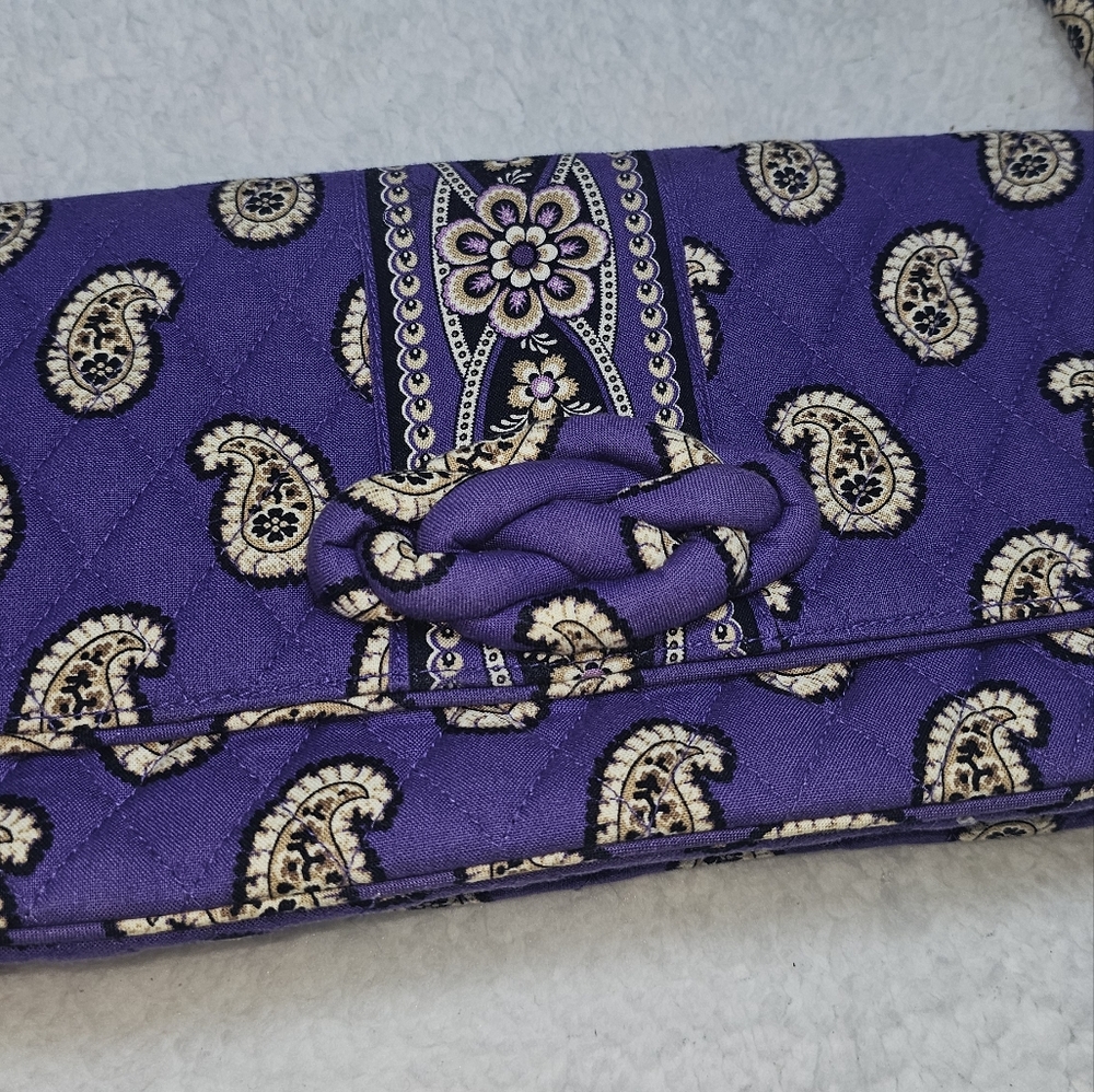 Retired Vintage VERA BRADLEY SIMPLY VIOLET PURPLE BAG KNOT CLUTCH PURSE - Picture 3 of 6